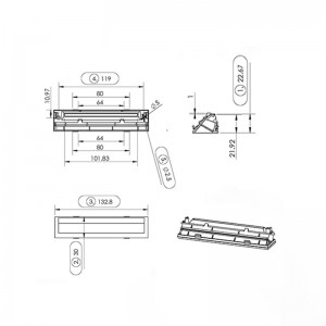Multiple Beam Angle Linear Reflector SL-E-132EB