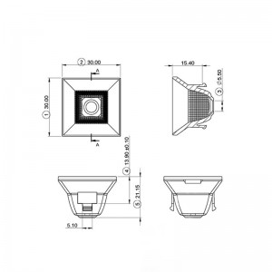 Optical Grade PC COB Reflector SL-RF-AE-030A-RWW