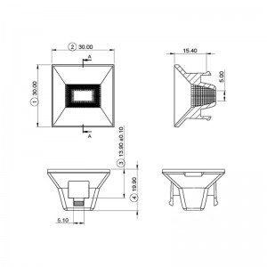 Plastic COB Reflector SL-RF-AE-030A-RFL
