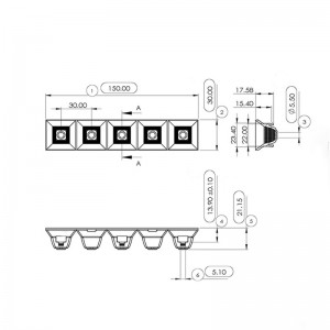 Optical Grade PC COB Reflector SL-RF-AE-150A-RWW