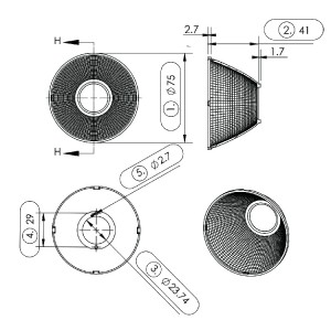 75mm Round Reflector SL-II SL-075I