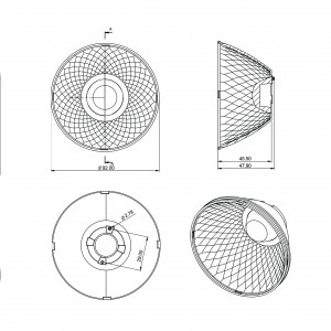 Aluminum Plating PC SL-A-092C Reflector