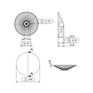 Aluminum Plating PC Lens SL-B-085BA
