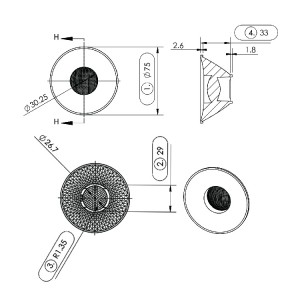 Optics TIR LENS SL-D-075DA SL-II 75mm