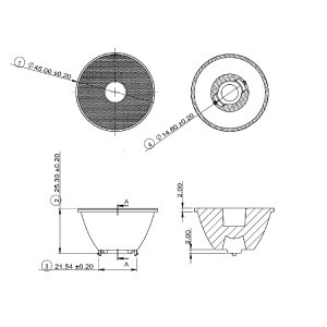Aluminum Plating PC Lens SL-PL-AG-045A
