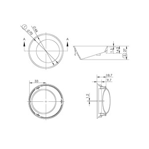 Lighting Optical Anti-glarm Trim SL-RF-AF-070B-SA