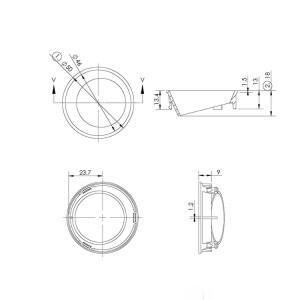 Wall Washer Anti-glarm trim SL-RF-AF-050B-RW
