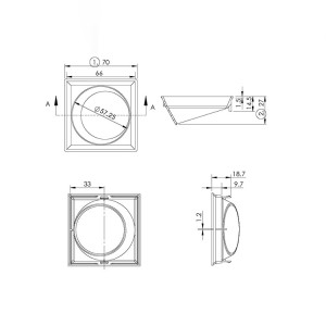 Wall Washer Anti-glarm trim SL-RF-AF-070B-SW Led Optical