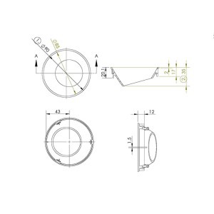 Anti-glarm Trim SL-RF-AF-090A-RD OEM optics suppliers