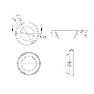 Lighting Optical Anti-glarm Trim SL-RF-AF-050B-RA