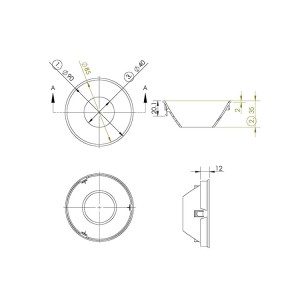 Lighting Optical Anti-glarm Trim SL-RF-AF-090A-RA