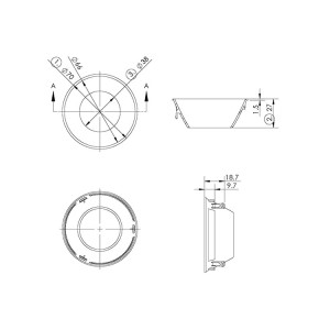 Wall Washer Anti-glarm trim SL-RF-AF-070B-RW