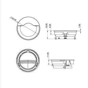 Wall Washer Anti-glarm trim SL-RF-AF-050B-RW