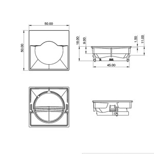 COB Reflector Anti-glarm Trim SL-RF-AF-050B-SA