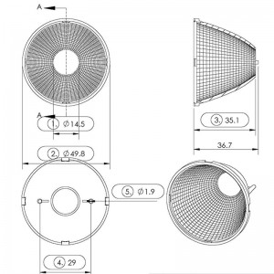 Reflector SL-050C for Ceiling Light