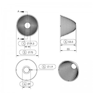 Reflector for COB Led SL-075B