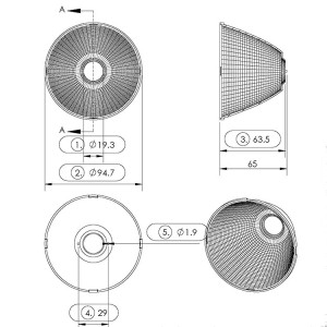 Aluminum Plating PC SL-I Reflector SL-095B
