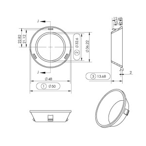 COB Reflector Anti-glarm Trim SL-RF-AF-050A