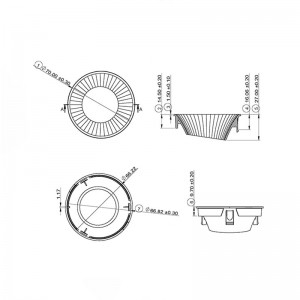 Anti-glarm Trim SL-RF-AF-070C-RA