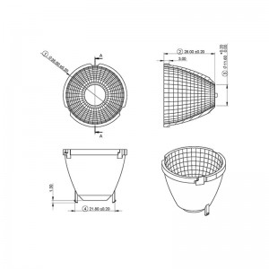 35mm COB LED Reflector SL-RF-AG-035C