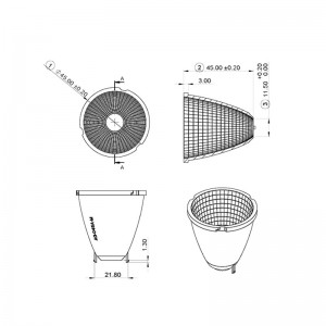 Round Reflector PC SL-RF-AG-045A SL-III
